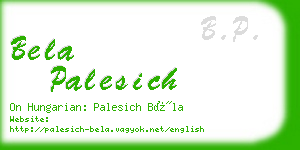 bela palesich business card